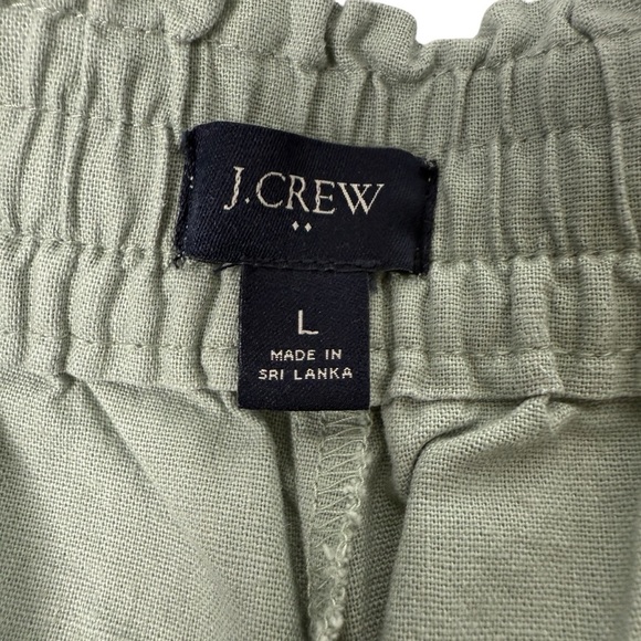 J. Crew Pants Women L Mint Green Astrid Wide Leg Chino Pull On Pockets Laganlook - Picture 2 of 12